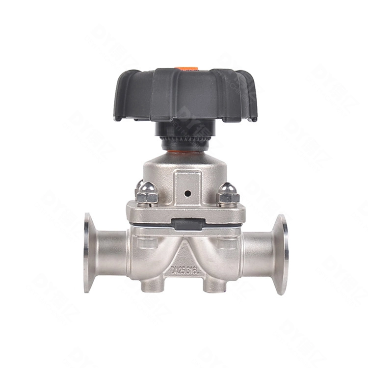 Stainless Steel Sanitary Welded /Triclamp Three-Way Diaphragm Valve